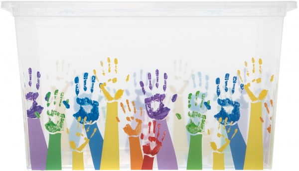 Контейнер для зберігання із кришкою Colored Hands 50 л 310x370x525 мм