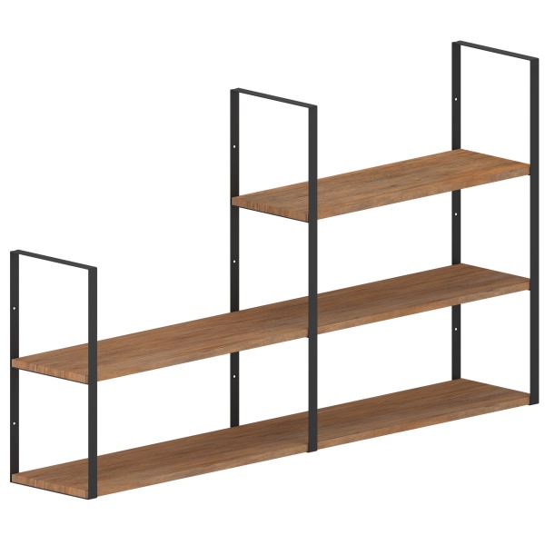 Кронштейн для полиць Valore Потрійний прямокутник Loft SB-TR-28