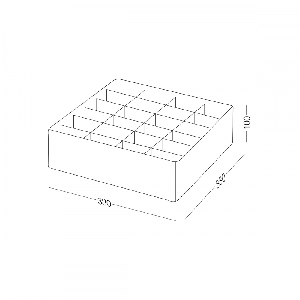 Органайзер MVM TH-09-24 CREAM 100x330x330 мм