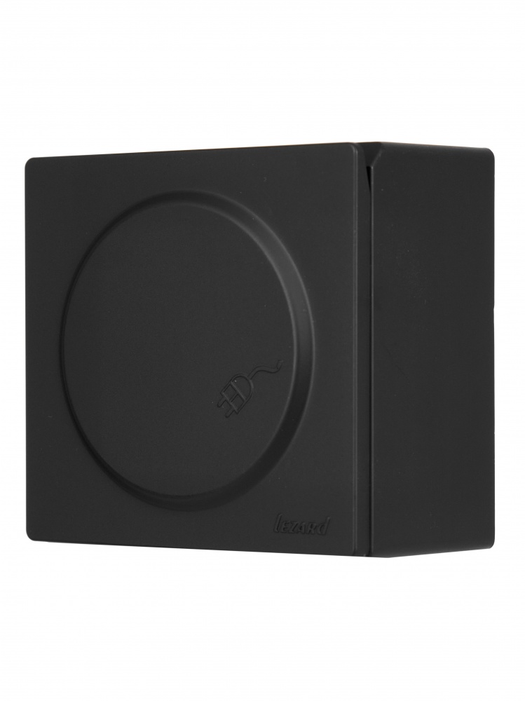 Розетка з кришкою побутова із заземленням Lezard LETO IP20 антрацит 752-4200-123B