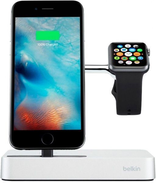 Док-станція Belkin Charge Dock для iWatch + iPhone (F8J183vfSLV) 