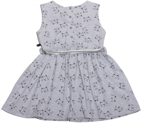 Сарафан для девочек Фламинго Котики р.116 серый с черным 896-428-4 