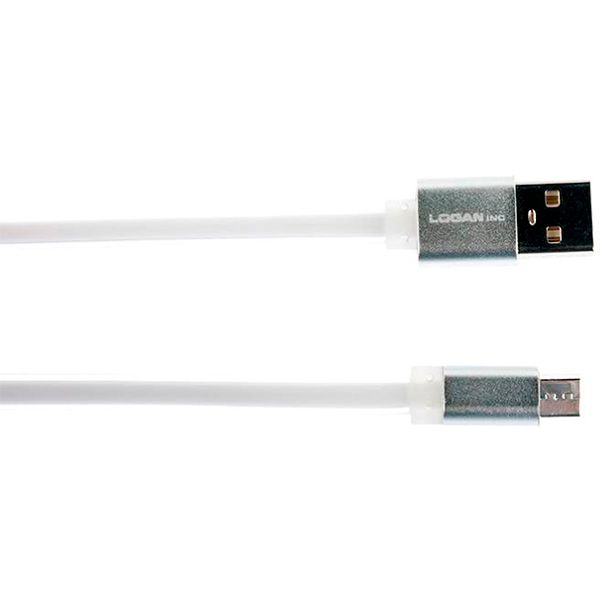 Кабель Logan USB – microUSB 1 м белый (EL117-010WH)