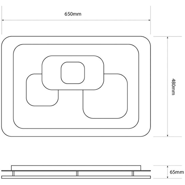 Люстра світлодіодна Светкомплект ACR 6545 3P 120 Вт білий 