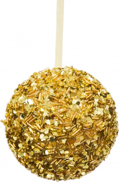 Шар новогодний Xinchang Trust-Worthy Import & Export Co Ежик-блестка 8 см T21-37 золотой