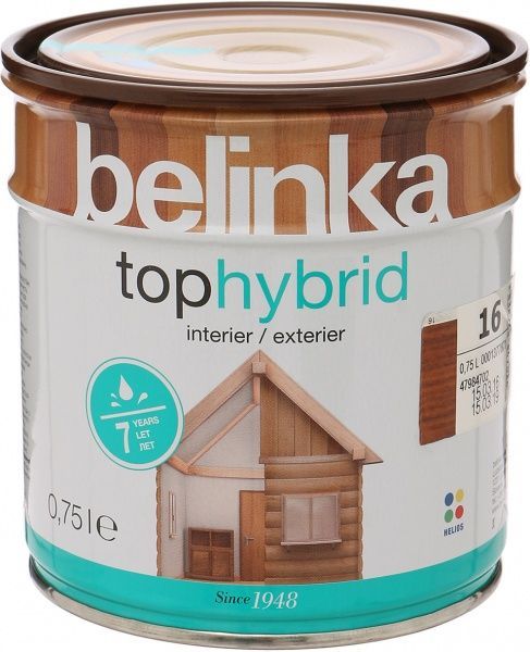 Лазур Belinka Tophybrid №16 горіх шовковистий глянець 0,75 л