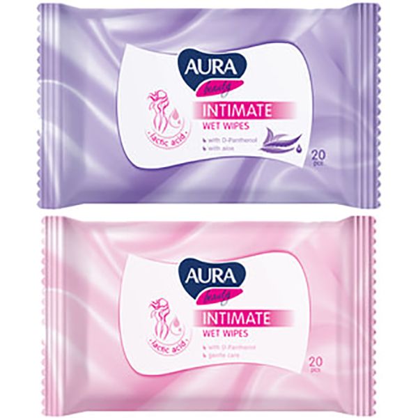 Вологі серветки Aura для інтимної гігієни 20 шт (6874)