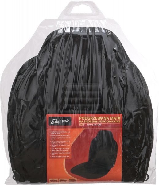 Накидка на сидіння з підігрівом чорна 84x43 см EL 100 579
