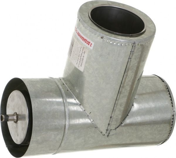 Тройник термо 1 мм нерж/оц Ф120/180 мм 87°LIRA-LTD 