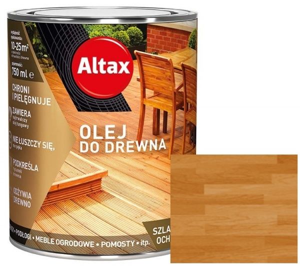 Олія для деревини Altax каштан напівмат 0,75 л