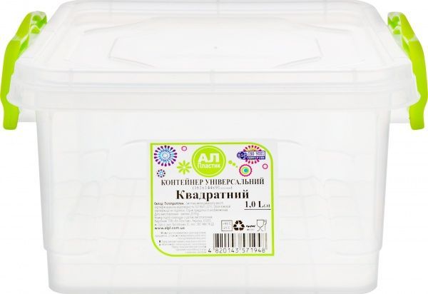 Контейнер универсальный Ал-Пластик 1 л 91x161x144 мм