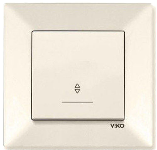 Выключатель проходной одноклавишный Viko Meridian с подсветкой кремовый 90970263-WH