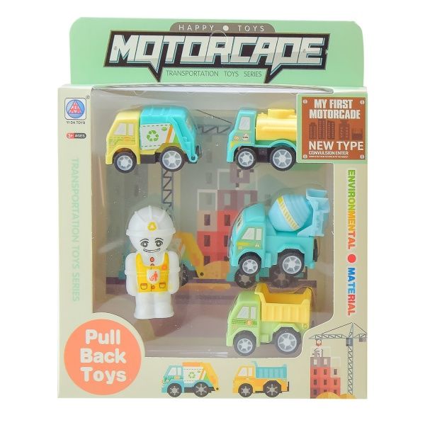 Ігровий набір транспорту 4 машинки та фігурка, в асортименті 278-25