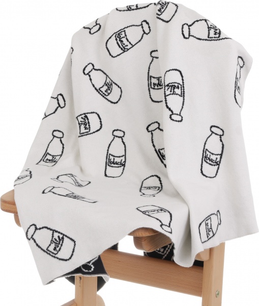 Плед Banian Милки Вей 90x100 см молочный с принтом 