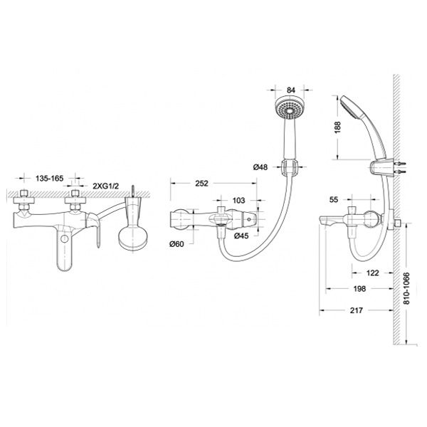Змішувач для ванни Bravat Flow  F671105C-B
