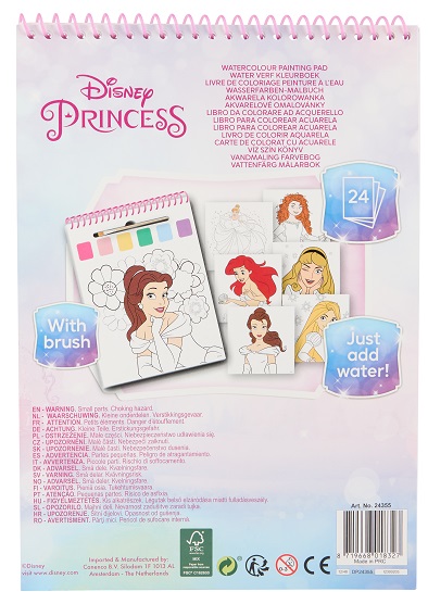 Раскраска водная «Disney Princess 24 листа»