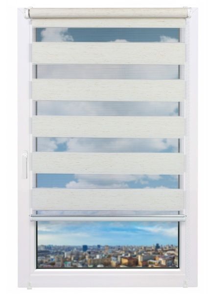 Ролета день-ніч Delfa Натур СРШ-01МК-408 62x160 см льон 