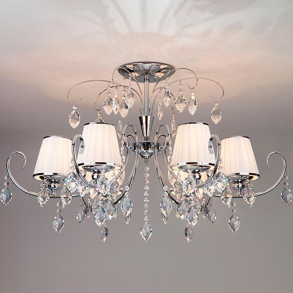 Люстра потолочная Strotskis Rosalva 6x40 Вт E14 хром/белый 10021/6 