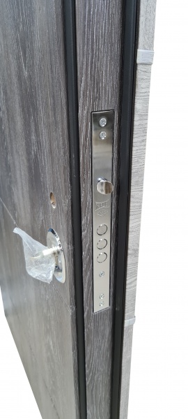 Дверь входная Булат House-3 дуб графит / дуб шале графит 2050x850 мм левая
