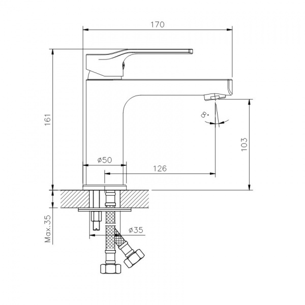 Смеситель для умывальника Koller Pool Stream ST0200