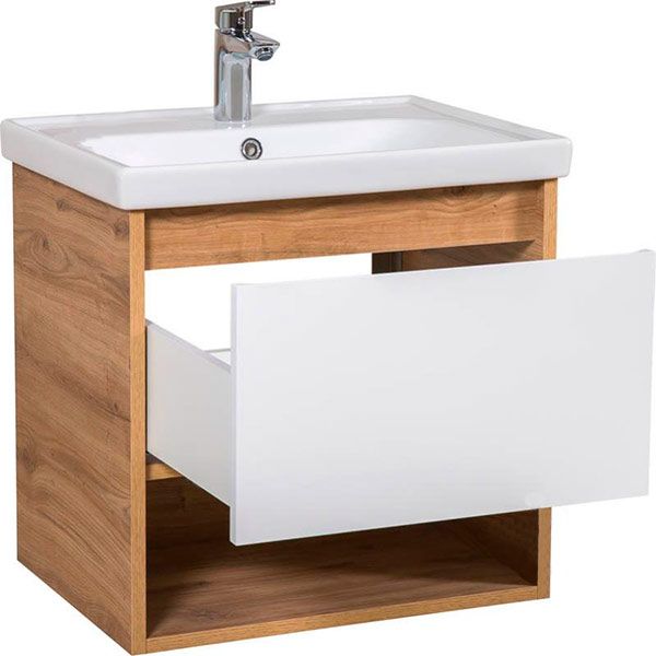 Тумба подвесная ScandiSPA Edda севилья с умывальником Frame 60 см