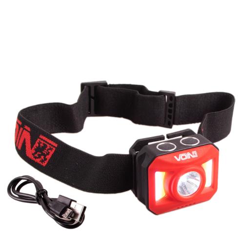 Фонарь налобный Voin 250 Lm красный VL-163