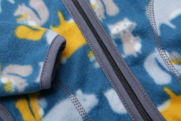 Кофта Luna Kids Котик флісова р.116 синій із принтом 