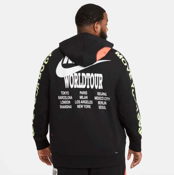 Джемпер Nike M NSW PO FT HOODIE WTOUR DA0931-010 р. L чорний