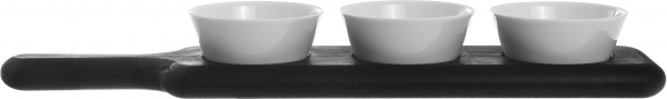 Набір піал на чорній підставці Paddle P216-01-517 LSA 