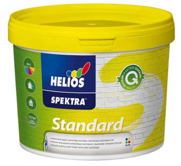 Фарба фасадна акрилова SPEKTRA Standart Pro база B1 мат біла 5л 