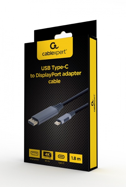 Кабель Cablexpert USB-C на DisplayPort, 4K 1,8 м grey (CC-USB3C-DPF-01-6) 