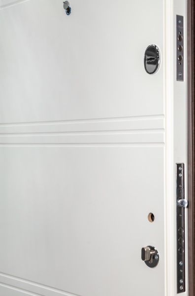 Дверь входная Revolut Doors В-413 модель 163 венге горизонт темный / дуб пломбир горизонт 2040x940 мм правая