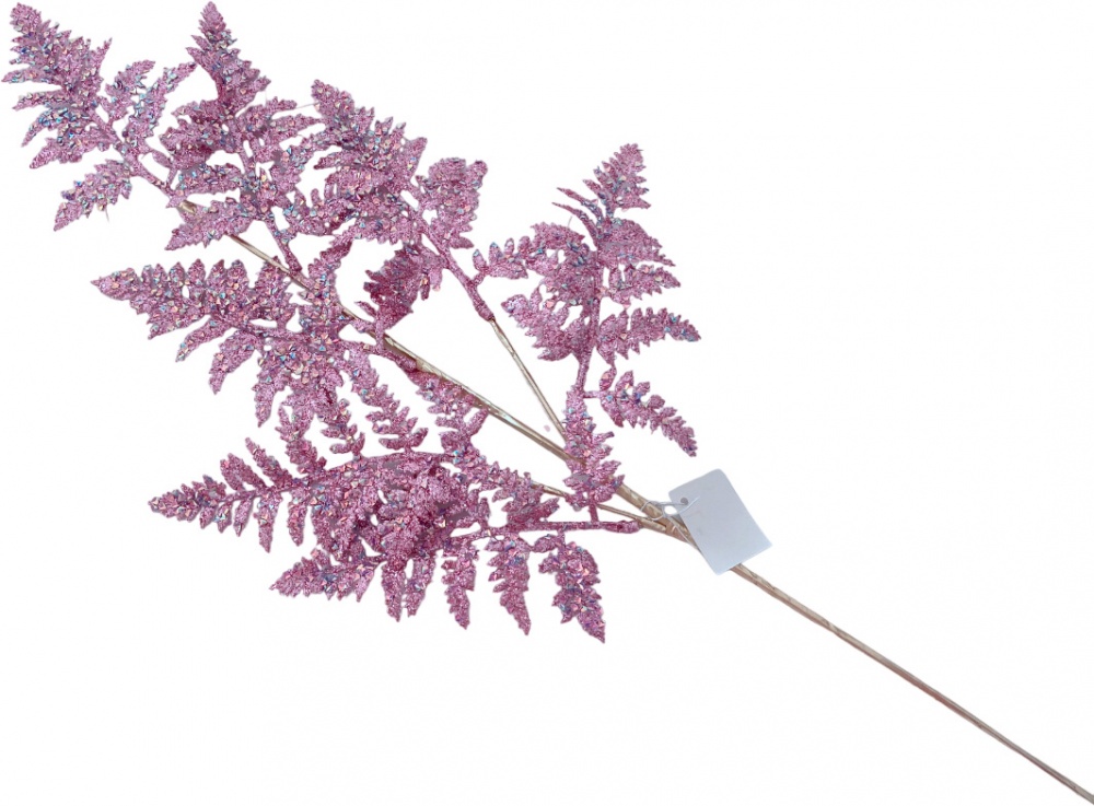 Декорация ветвь папоротника розовый 71 см 23A3627