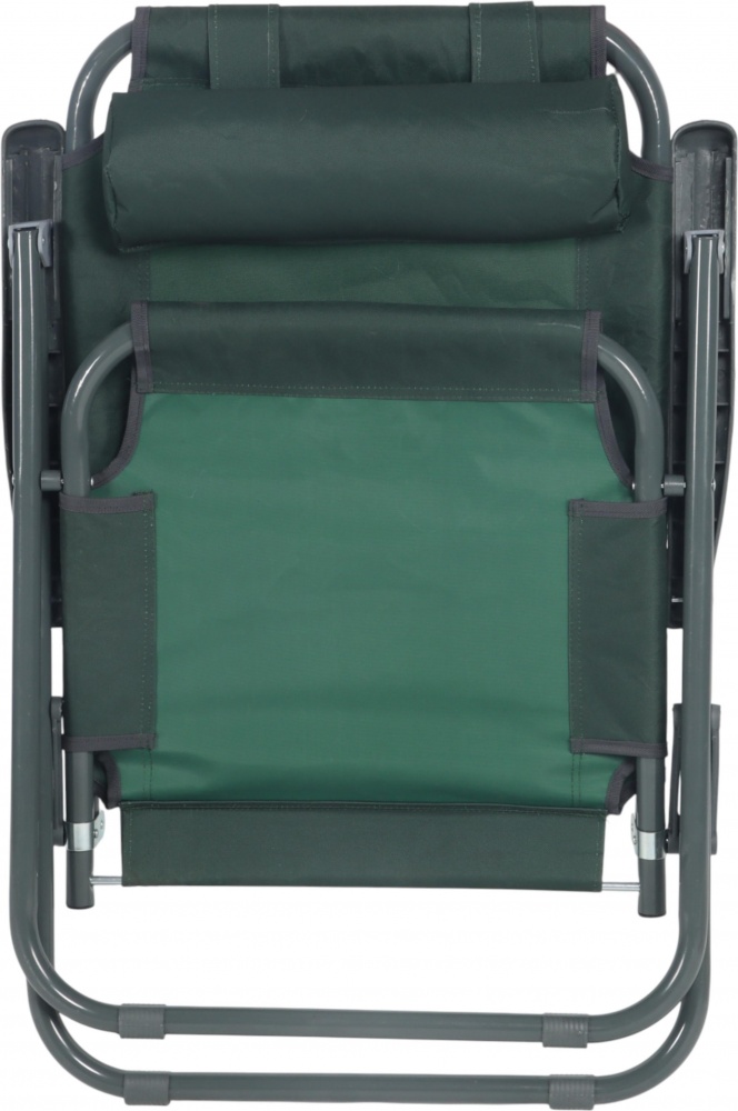 Стул раскладной UP! (Underprice) с подголовником 55х60х95 см темно-зеленый