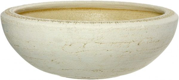 Кашпо шамотное Плошка большая 74 круглый 23,1л кремовый 