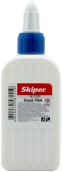 Клей ПВА супер-колпачок 100 мл Skiper
