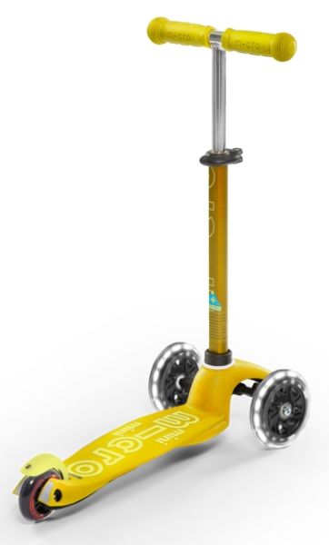 Самокат Micro Mobillity Systems Mini Micro deluxe yellow LED желтый MMD053 