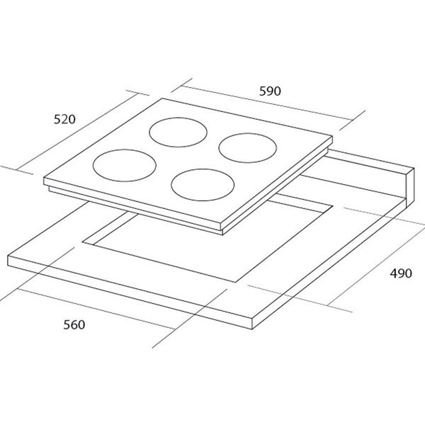 Варильна поверхня електрична Pyramida VCH 640/1 UCC