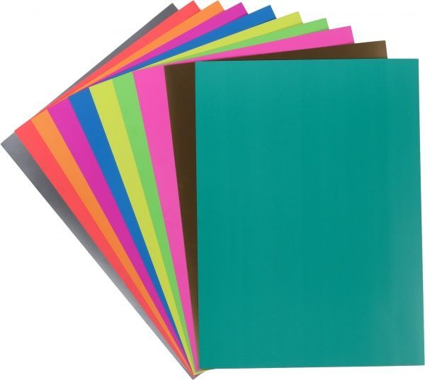 Картон неоновый 596 А4 10 листов Mandarin