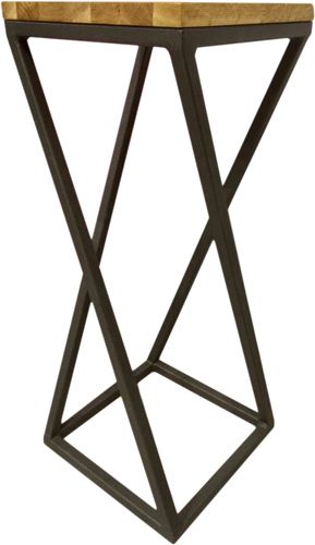 Підставка декоративна Бристоль чорний/дуб 28106 250x250x600мм Метал Арт 