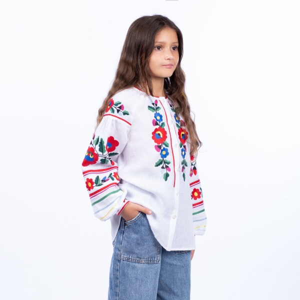 Вишиванка для дівчаток Едельвіка р.158 білий 177-23/00 