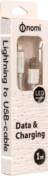 Кабель Nomi Lightning – USB 1 м білий (344267) DCLT 10ic 