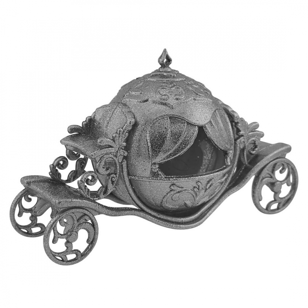 Украшение новогоднее MIS LT Карета 8,5 см серебряный