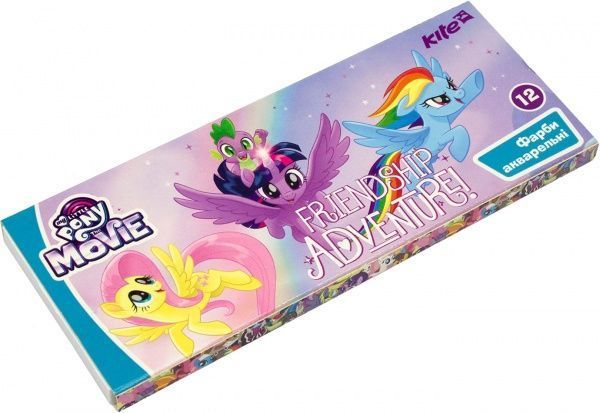 Фарба акварель, 12 кольорів, без пензлика, картонна упаковка, My Little Pony Movie, LP17-041 My Little Pony