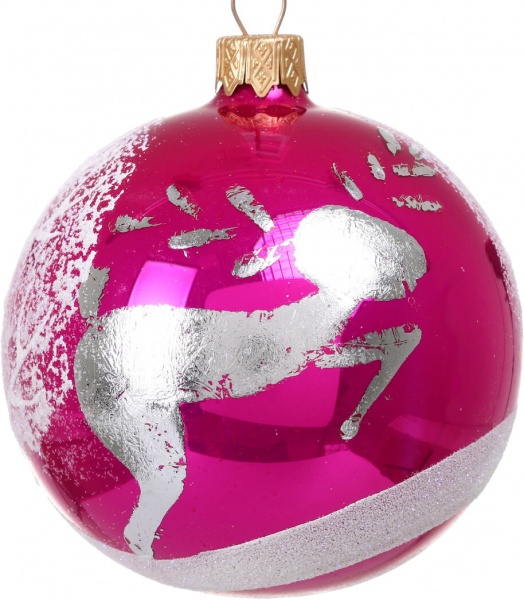 Шар новогодний мульти d 80 мм в ассортименте