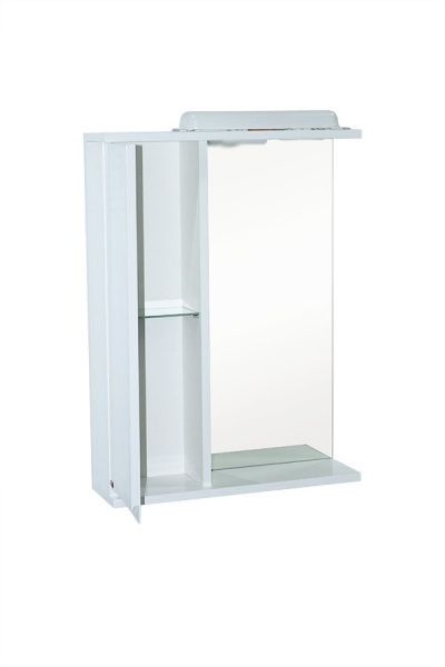 Шкафчик-зеркало ХАСТ Лацио 55 белый L 