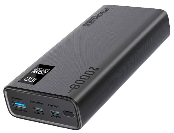 Повербанк Promate Bolt-20PD 20000 mAh black (bolt-20pd.black)
