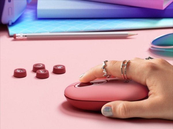 Мышь Logitech POP Mouse with emoji pink (910-006548) 