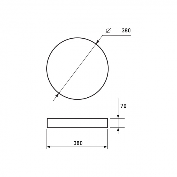 Світильник світлодіодний Eurolamp Rectangle 38 см 48 Вт білий LED-ESL-48W-N32 