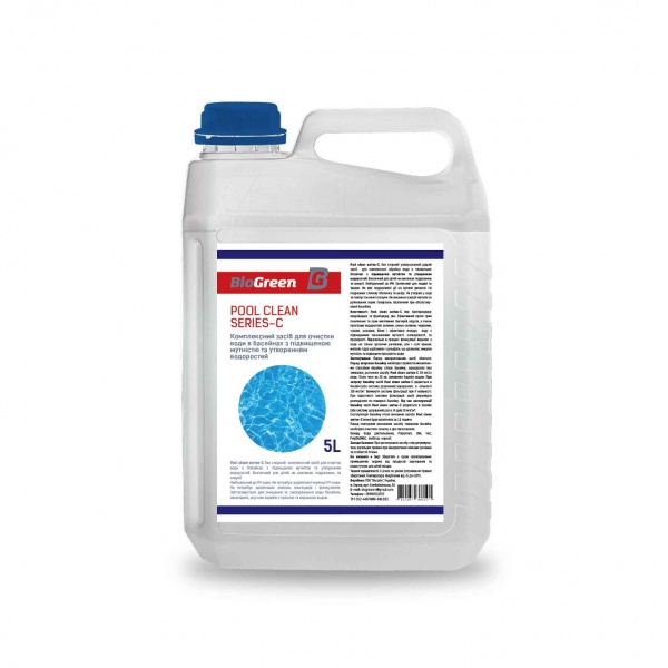 Засіб для комплексної обробки води в басейнах з підвищеною мутністю та утворенням водоростей Pool clean series-C 